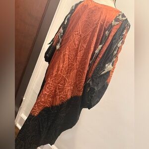 Vintage Orange and Black Caftan